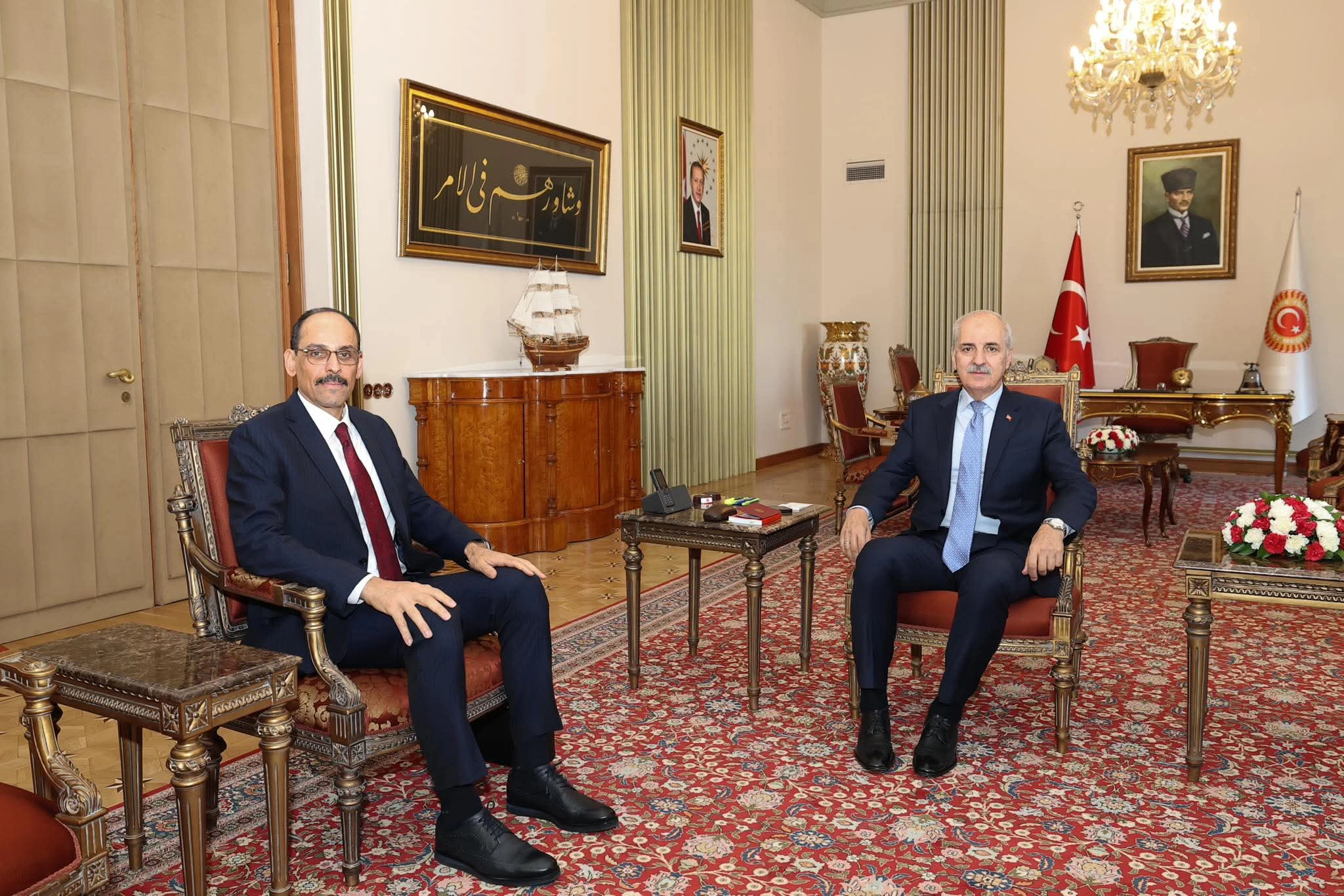 Kurtulmuş İbrahim Kalını Kabul Etti